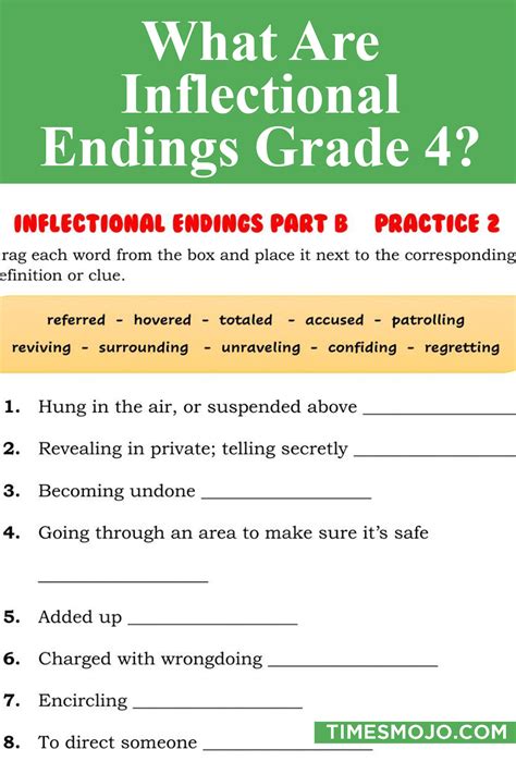 Inflectional Endings Powerpoint For 10