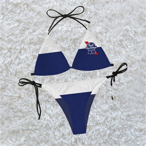 Pabst Blue Ribbon Triangle Beach Bikini Tw231 Hearthtops Store