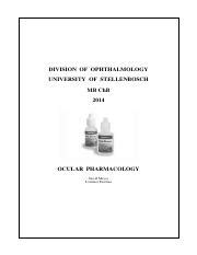 21 Ocular Pharmacology Pdf DIVISION OF OPHTHALMOLOGY UNIVERSITY OF