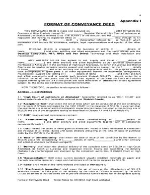 Fillable Online THIS CONVEYANCE DEED Is Made And Executed On 2012