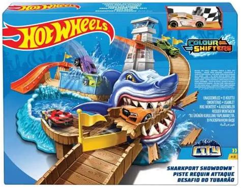 Hot Wheels City Color Shifters Sharkport Showdown Exclusive Track Set Mattel Toys Toywiz