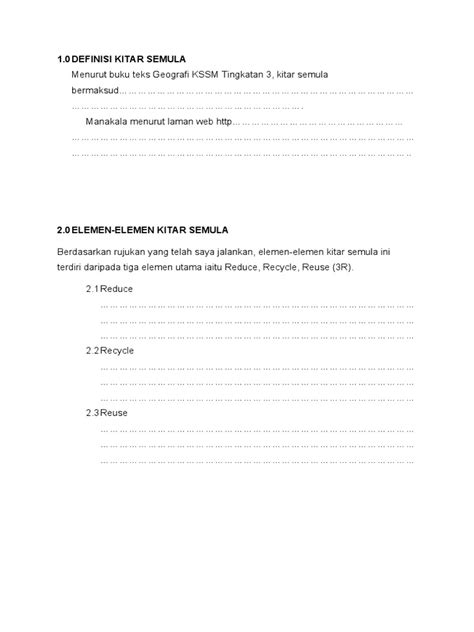Definisi Kitar Semula Pdf