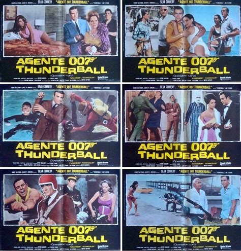 James Bond Thunderball Italian Fotobusta Movie Posters X8 Sean Connery