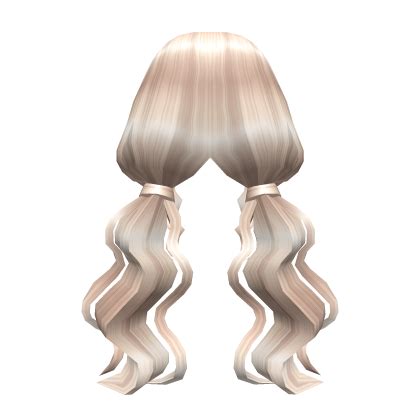 Wavy Low Pigtails Blonde Roblox