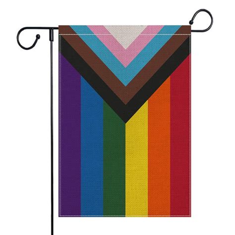 Progress Rainbow Pride Garden Flag Decorations Small LGBTQ Gay Lesbian