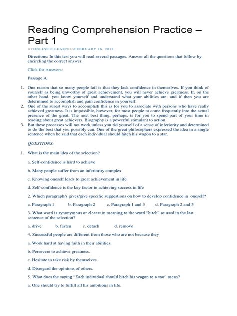 Ept Reading Comprehension Drill P2 | PDF | Ancient Egypt