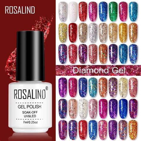 Jual 01 20 ROSALIND Glitter W Series 7ml Kutek Botol Glitter