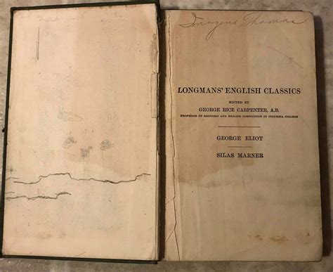 Silas Marner By George Eliot Longman English Classics Edition