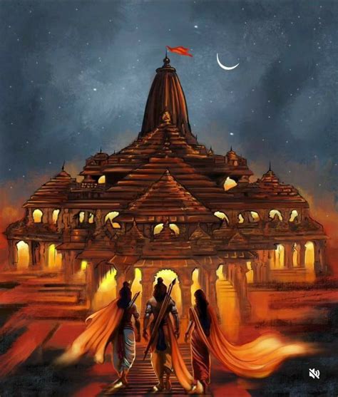 Pin By Krushb On Hinduism In Ram Mandir Poster Spiritual Art