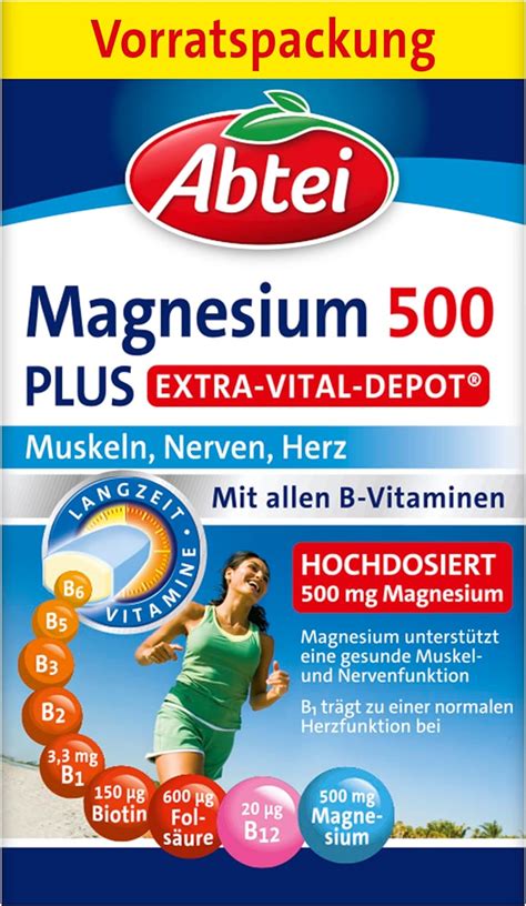 Abtei Magnesium Plus Extra Vital Depot Hochdosiert Enth Lt Alle