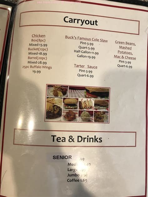 Menu At Bucks Restaurant Alexander City