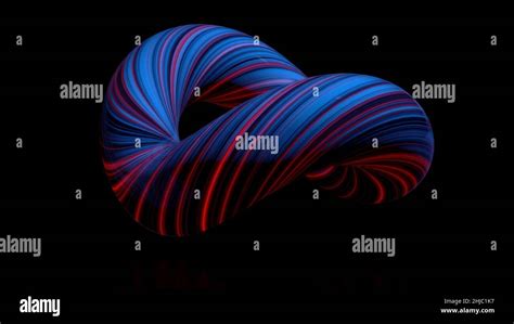 Coloured Curved Figure Torus Three Dimensional Animation Of Bundle Of