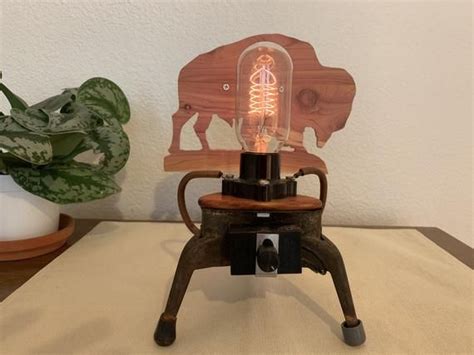 Buffalo Lamp Vintage Antique Steampunk Etsy Lamp How To Antique