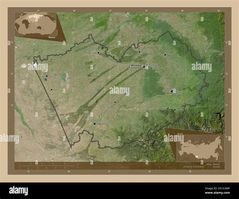 altay territory  russia  resolution satellite map locations  names  major cities
