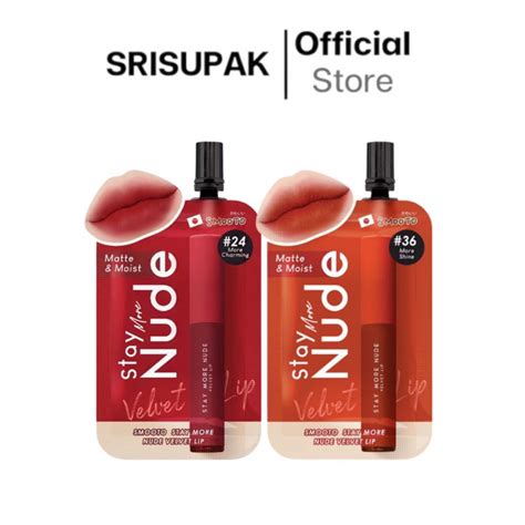 Smooto Stay More Nude Velvet Lip Shopee Thailand