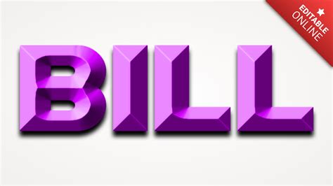 bill text effect generator textstudio
