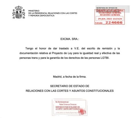 Anteproyecto Con Informes Preceptivos De La Ley Trans Contra El