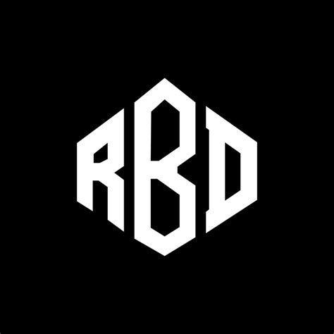 RBD letter logo design with polygon shape. RBD polygon and cube shape ...