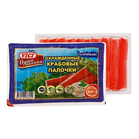 Крабовые палочки Vici сочные - калорийность, полезные свойства, польза ...