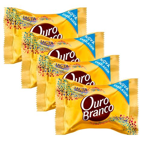 Kit 4x Bombom Lacta Ouro Branco Com 1 Unidade Submarino
