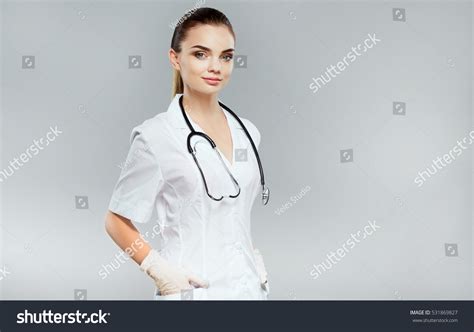 Beautiful Nurse Brown Hair Nude Make Stock Photo 531869827 Shutterstock