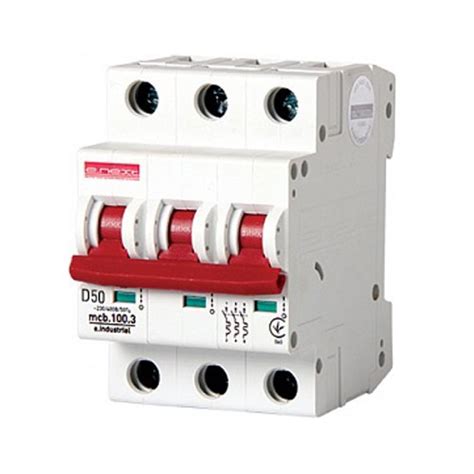 Трехфазный автомат 3р, 50А, D, 10кА, e.industrial.mcb.100.3.D.50 купить ...