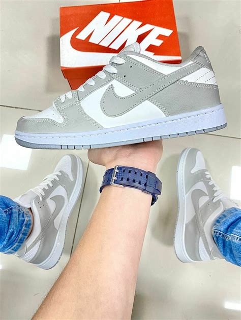 Nike Sb Dunk Low Branco Cinza Comprar Em Tenis Mogi