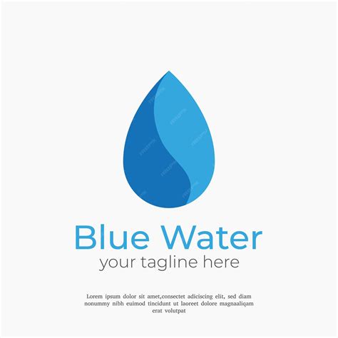 Premium Vector Blue Water Drop Logo Vector Icon Template