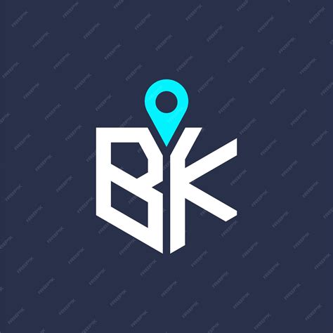 Premium Vector | BK Location Logo Design for Recruitment and Navigation