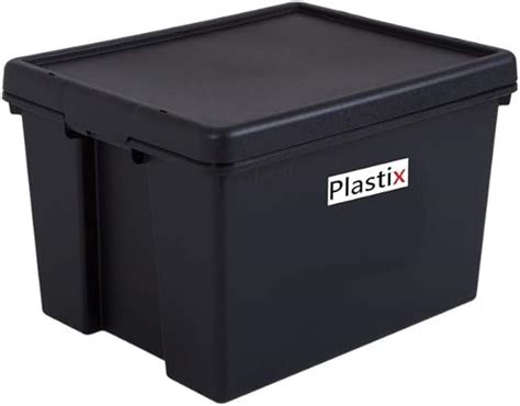 Heavy Duty Strong Plastic Storage Box With Lid Recycled Upcycled 24l