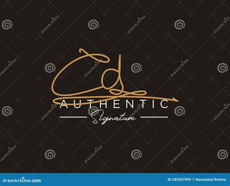 letter cd signature logo template vector stock vector illustration