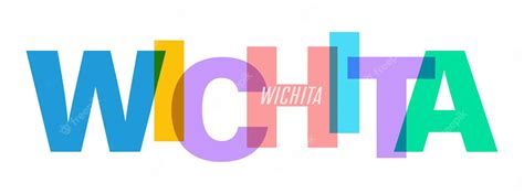 Premium Vector Wichita The Name Of The City On A White Background