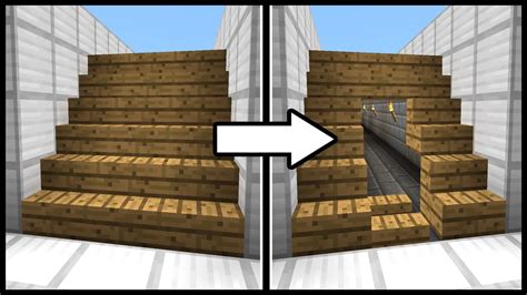 Hidden Staircase Doorway! - Minecraft Tutorial - YouTube