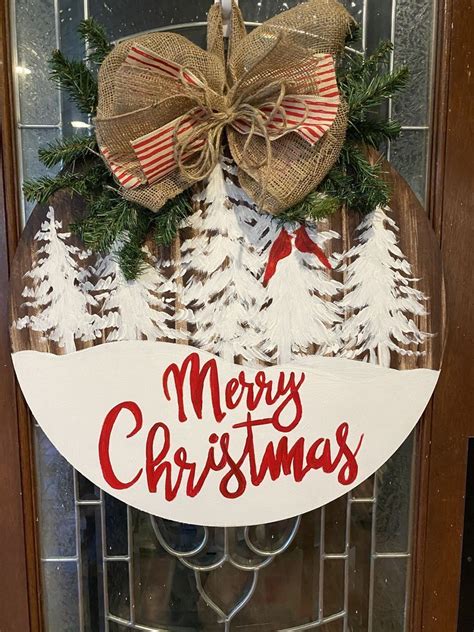 Merry Christmas Trees Merry Christmas Hanger Christmas Signs Diy