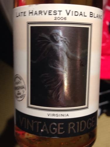 Vintage Ridge Late Harvest Vidal Blanc Vivino Us