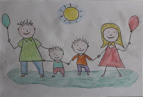 Desenho De Familia Facil - Desenhos fáceis de família | 55 Imagens para Esboço