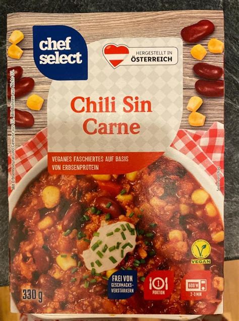 Chili Sin Carne Chef Select Kal Rie Kj A Nutri N Hodnoty