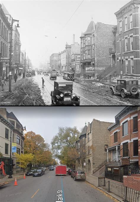 A view of North Clark Street the day after The St. Valentine's Day