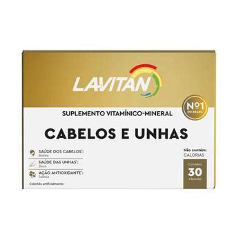 Suplemento Vitaminas Minerais Lavitan Cabelos Unhas Dias