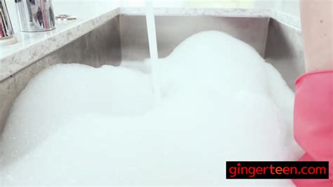 Hairy Ginger Teen Lauren Gets Horny In The Kitchen