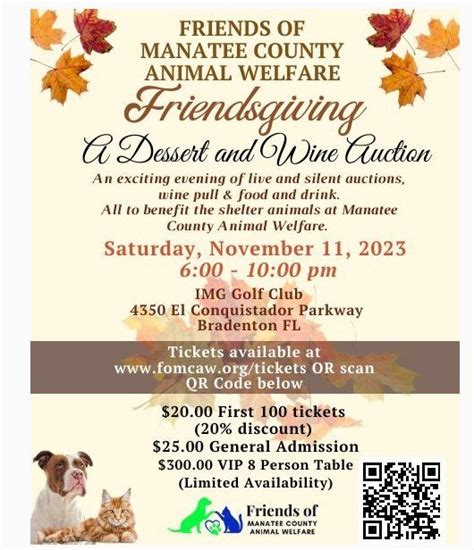 Friendsgiving Dessert & Wine Auction: benefiting Manatee County Animal