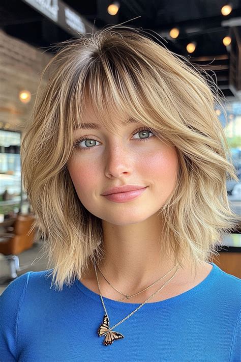 45 Chic Layered Bob Haircuts Beachy Blonde Shoulder Length Shag