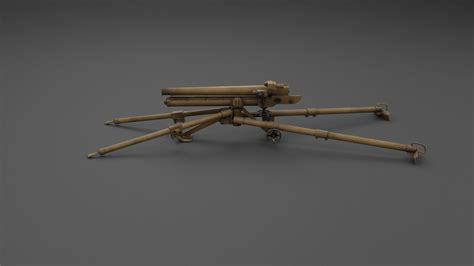 model type   mm infantry gun vr ar  poly cgtrader
