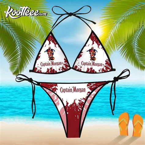 Captain Morgan Swimsuit String String Triangle Bikini Summer Vacation Hg Two Piece Set