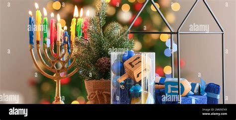 christmas hannukah decorations  res stock photography  images alamy