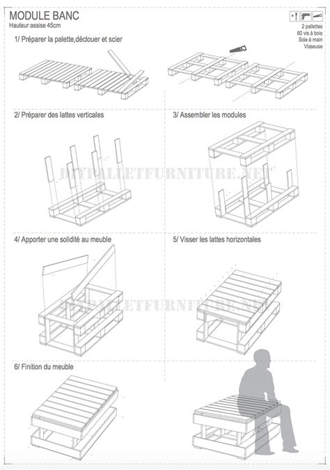 Mueblesdepalets Net Planos Para Hacer Bancos Modulares Con Palets