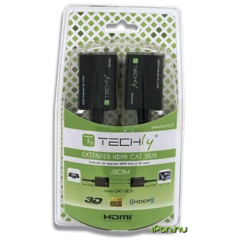 TECHLY HDMI UTP Converter Black 10cm 301153 - iPoncomp.com