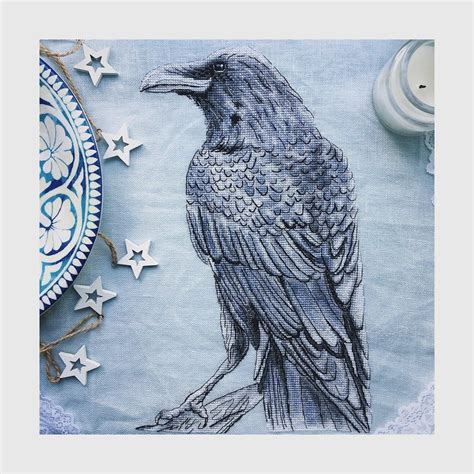 Crow Cross Stitch Pattern Raven Birds Diy X Stitch Chart Etsy