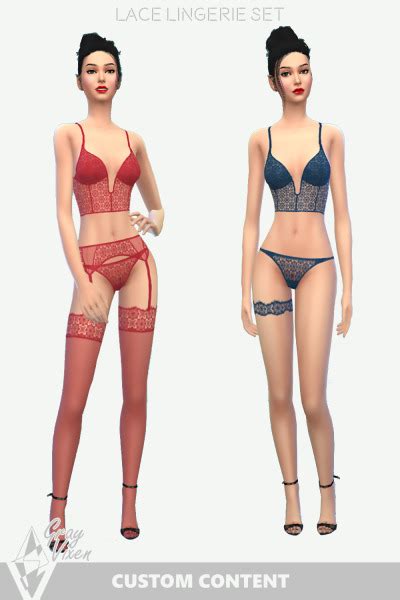 The Sims Cc Lingerie Set Swatches Maxis Match Tumbex