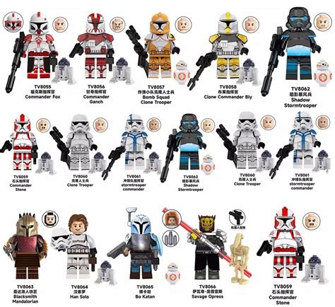 16 PCS/LOT Star Wars Clone Trooper Minifigs Fit Lego